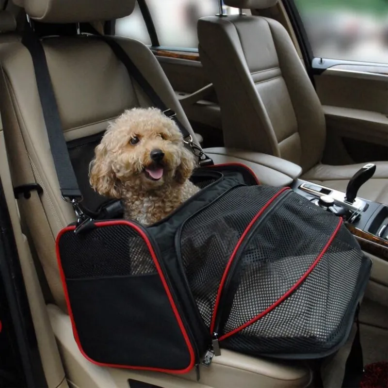 Расширяемый Pet Carrier для маленьких собак и кошек мягкий двусторонний ящик авиакомпании одобрил питомник автомобиля дорожная сумка