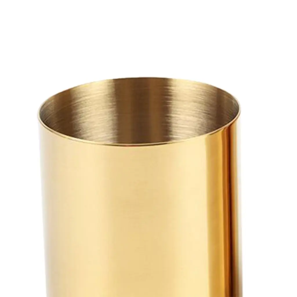 Золотая ваза для цветов Настольная подставка для ручек контейнер для хранения для домашнего офиса-цилиндр