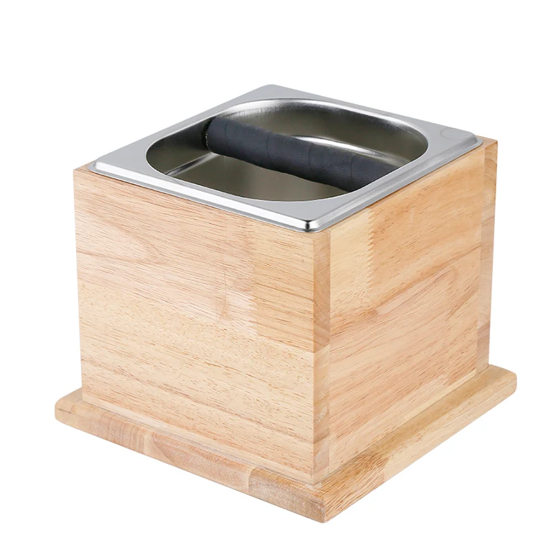  Wooden Coffee Knock Box Coffee Supplies Practical Stainless Steel Deep Design Home Use Container Tr - 33041826293