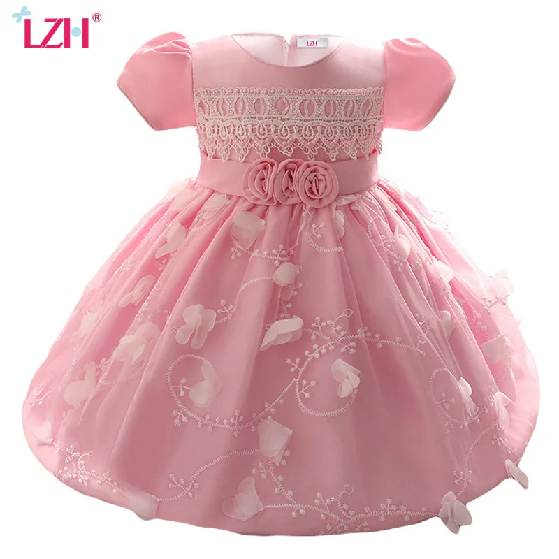 LZH Baby Girls Dress For Girl Princess 1 Year Birthday Dress Kids Baby