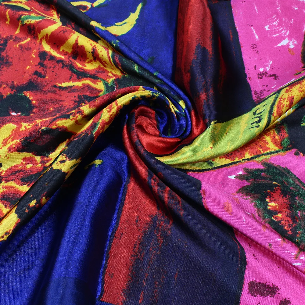 Ван Гог масляный шарф с рисунком Новый женский Подсолнух напечатанный Большой 90*90 см квадратный атласный имитация шелка-понравился