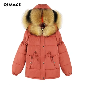 

Women Parkas 2018 New Winter Women Fur Collar Thick Warm Short Parkas Cotton jacket Female Outerwear Parka casaco feminino