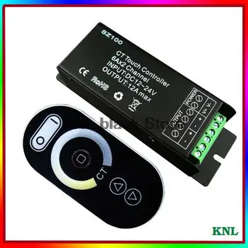 

led dimmer wireless touch RF remote controller, led strip color temperature adjustable control, DC12-24V, free shipping
