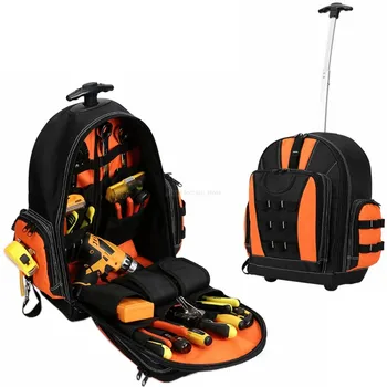 

Tool Backpack Multifunctional Tool Bag Electrician Tool Box Universal Travel case Multi-pocket Waterproof Tool Bags With Trolley
