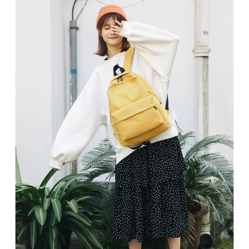 

2019 New Large Capacity Canvas Backpack Wear-resistant Travel Bag for Girl Students LBY2019