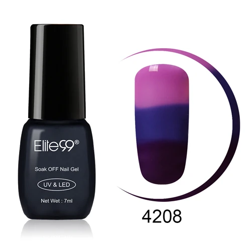 Elite99 7 мл УФ-гель для ногтей изменение температуры гель лак Vernis светодиодный Гель-лак идеальный эффект для дизайна ногтей DIY украшения - Цвет: 4208