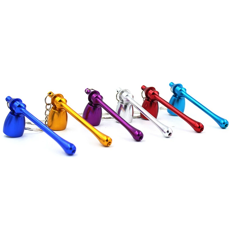 

random Small Mini MetalPipes Portable Herb Tobacco Pipe Smoker Gift 1pc Smoking Pipe Free mesh Creative Smoking
