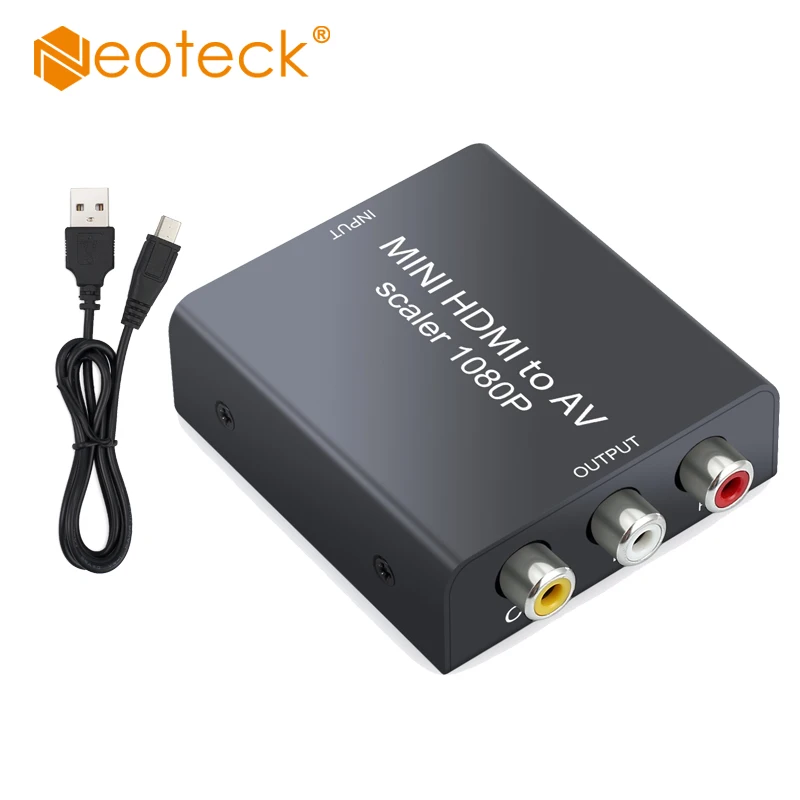 Neoteck HDMI в 3RCA AV CVBS видео преобразователь Поддержка 480p 576p 720p 1080p 1 3 Аудио Видео