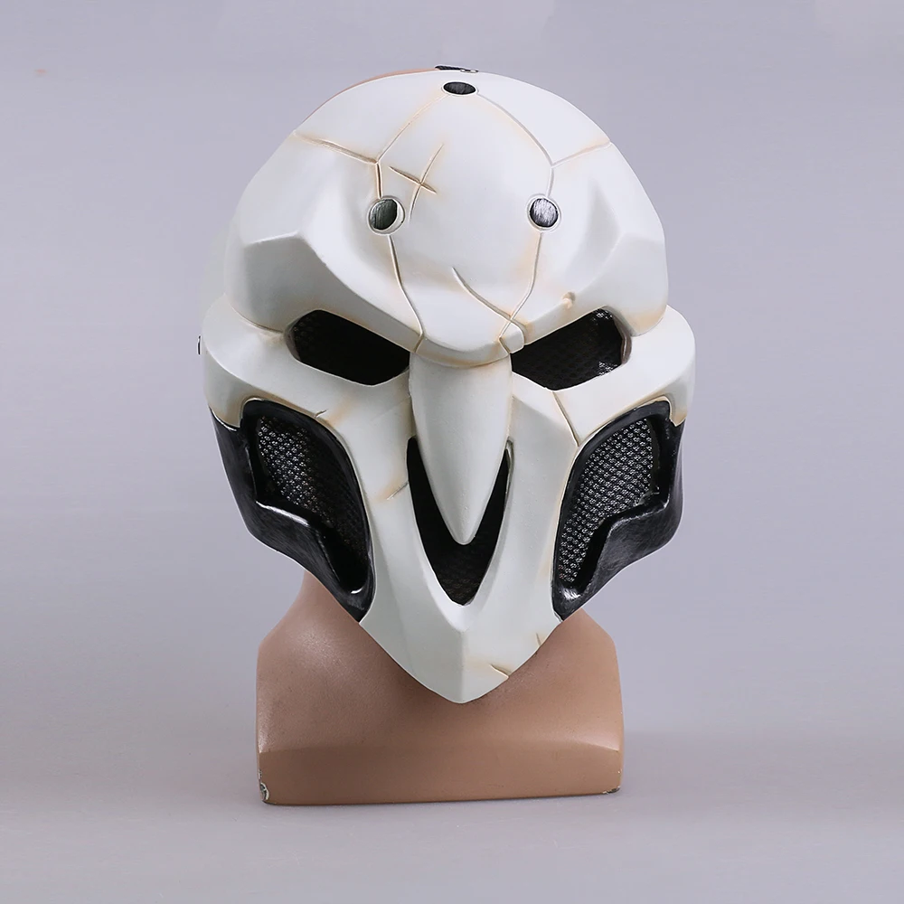 High Quality Over watch Game Mask PVC Cosplay Reaper Mask Helmet Halloween Reaper Party Mask (4