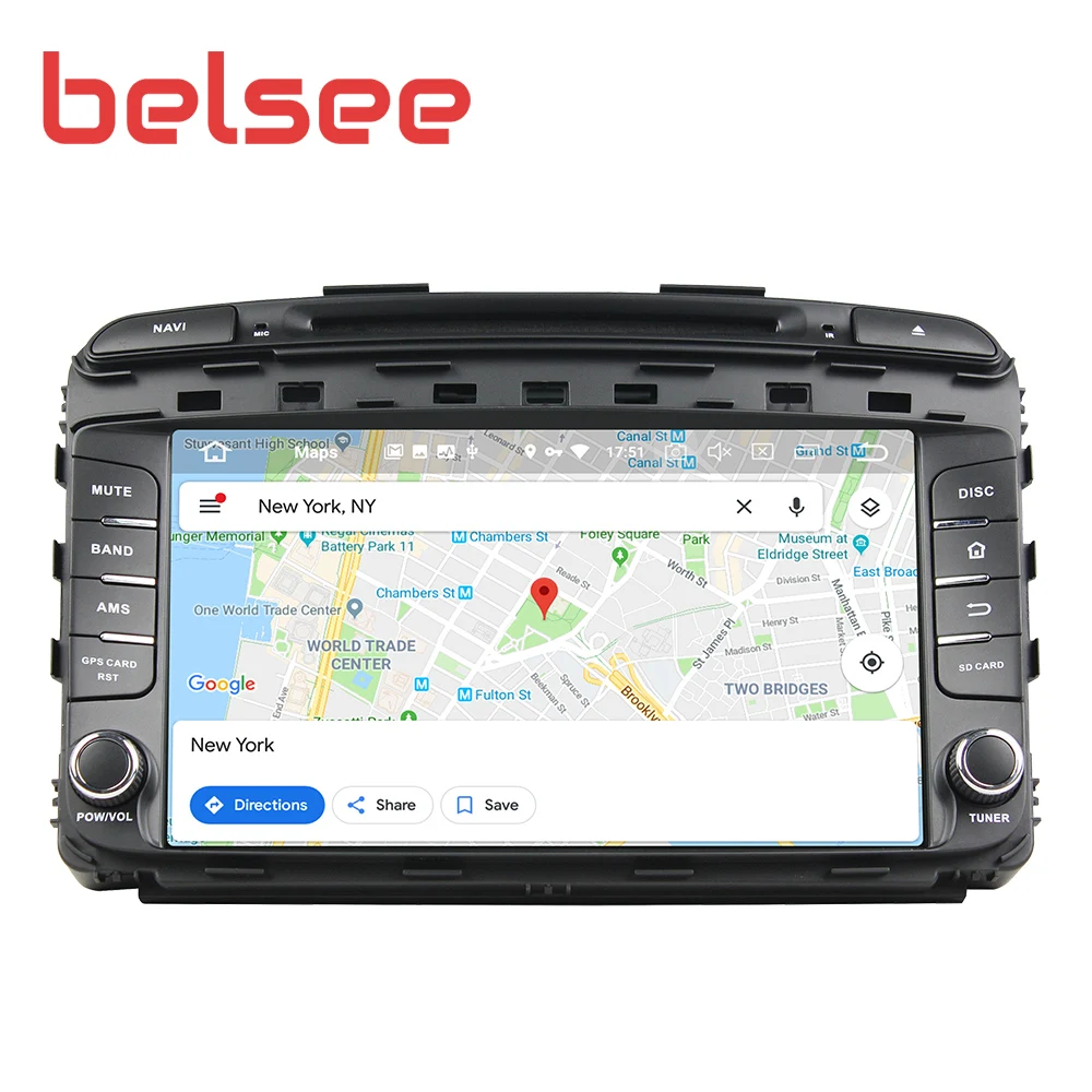 Sale Belsee 9" IPS Screen Android 9.0 for Kia Sorento 2015 2016 Car Radio 4GB 8 Core Stereo Audio GPS Navigation Unit Autoradio DVD 3