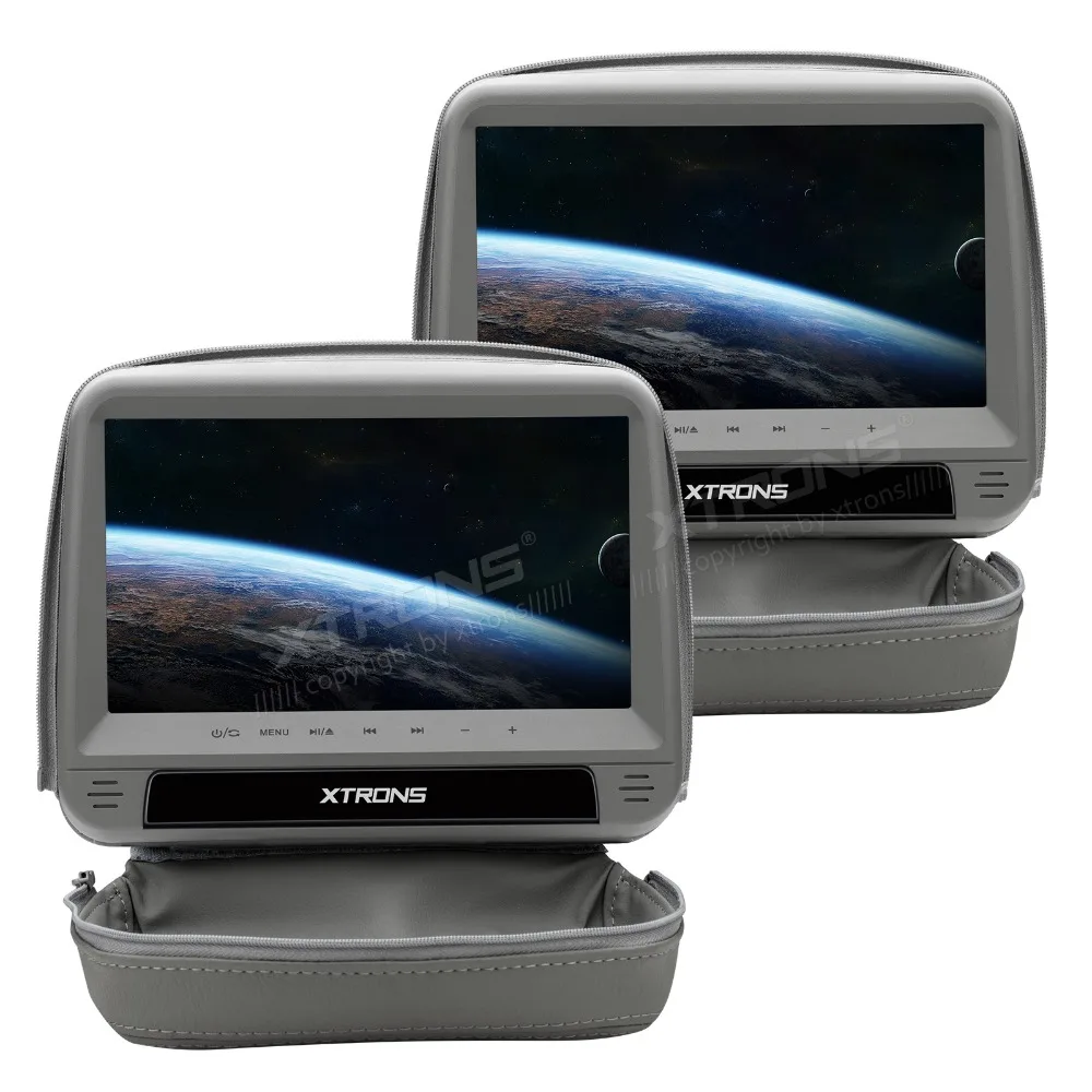 XTRONS мониторы 2x9 &quotHD цифровая панель кожаный чехол автомобильный подголовник DVD