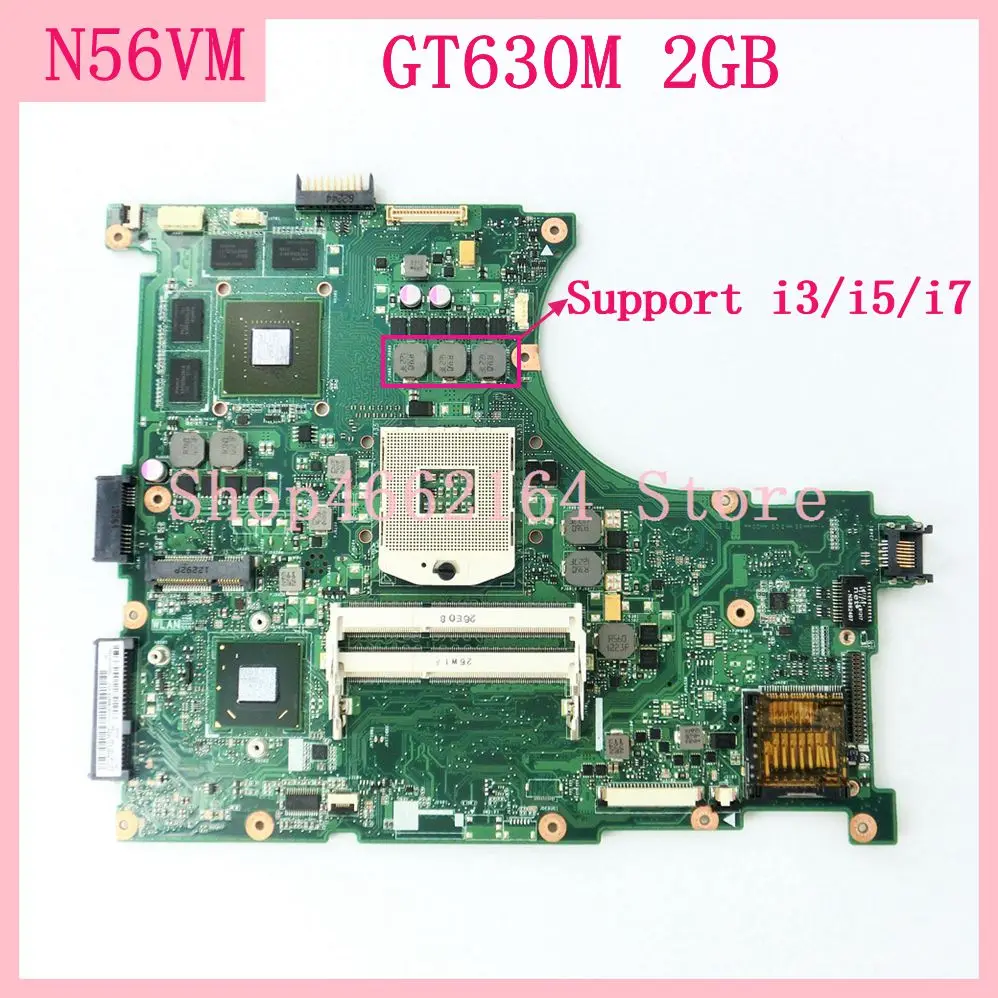 

N56VM Motherboard GT630M 2GB REV 2.3 For ASUS N56V N56VZ N56VJ N56VV N56VB N56VM Laptop motherboard N56VM Mainboard Tested OK