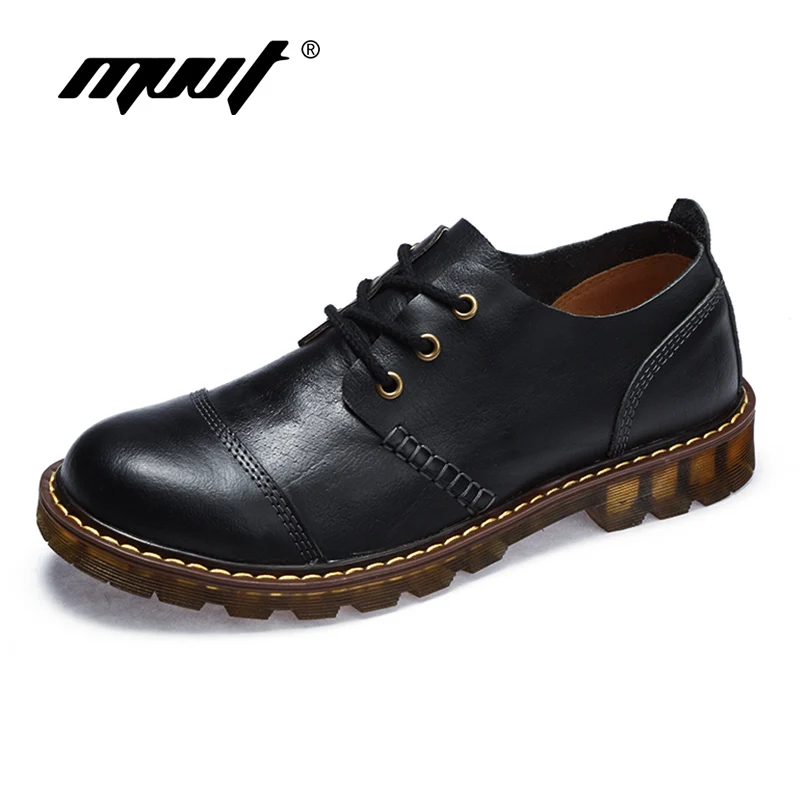 

New Fashion Men shoes Genuine Leather Casual Shoes Lace-Up Oxford Shoes Men Flats Business Boots Leather shoes