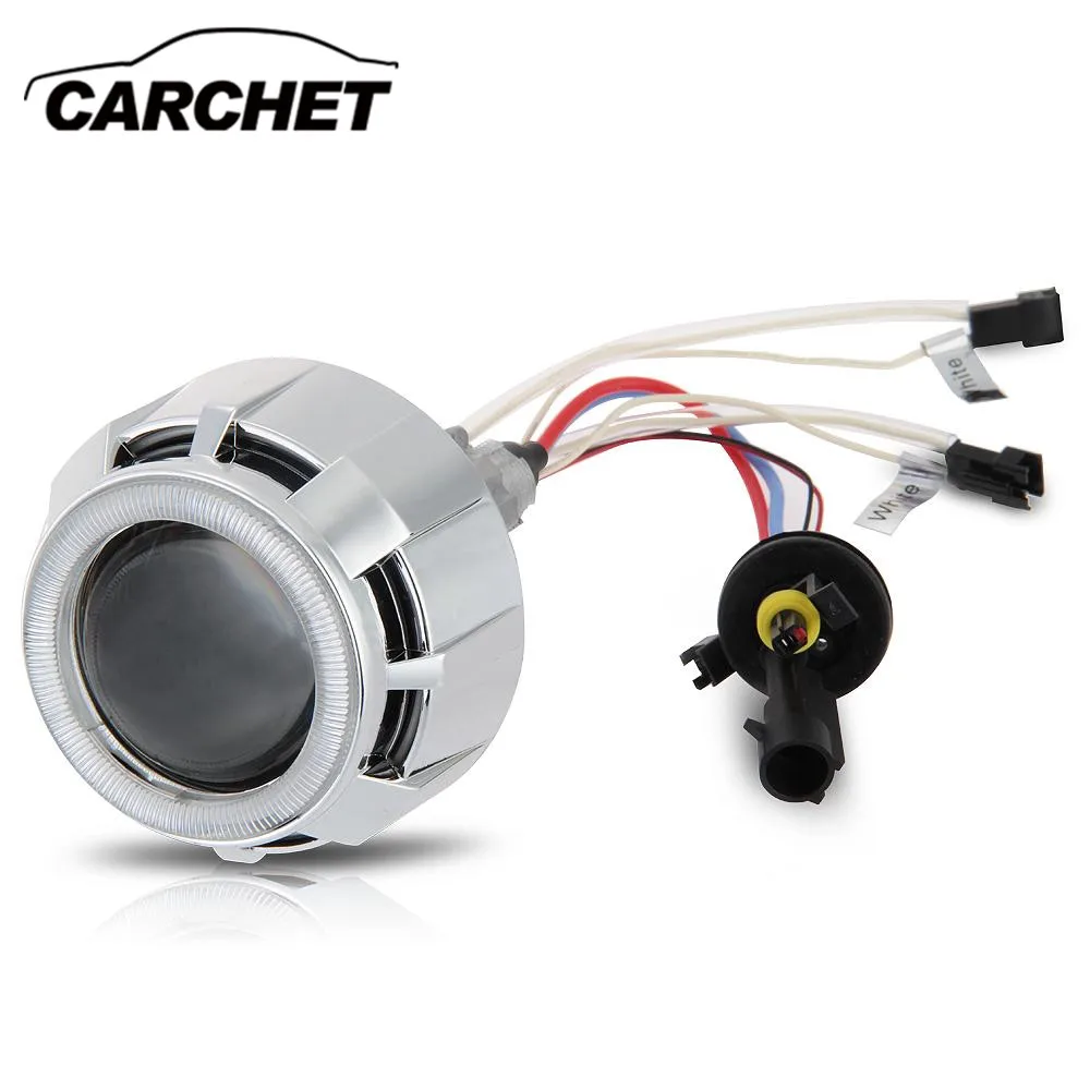 CARCHET 2 5 дюймов 6000K светодиодный ангельские глазки CCFL Halo Bi xenon объектив для