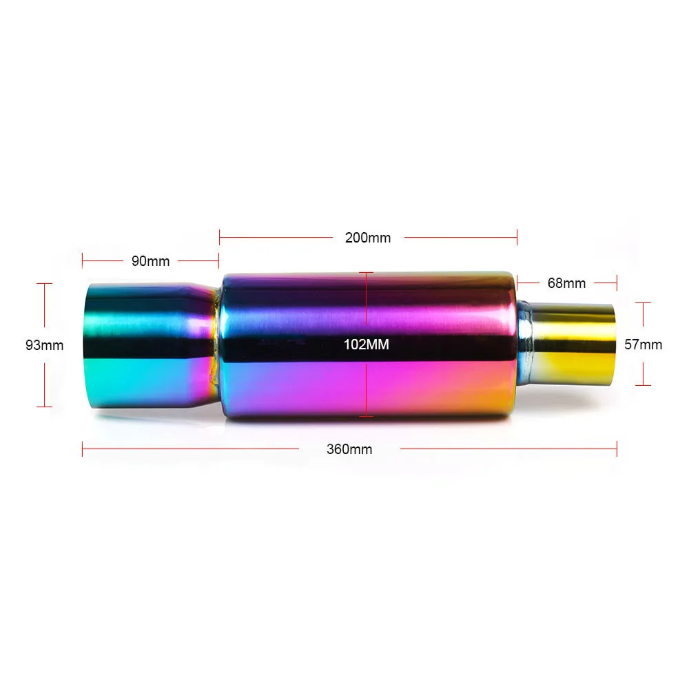 RASTP-универсальный автомобильный глушитель из нержавеющей стали глушитель выхлопной трубы наконечник трубы 360 мм Глушитель RS-CR1008
