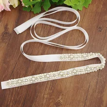 Ayicuthia свадебные туфли с жемчугом и поясом ручной работы лента Свадебная со стразами простые серебряные стразы пояс невесты лента для свадьбы платья Y38