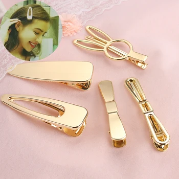 

2pc/lot 2018 New Fashion Korean Metal Hair Barrettes Big For Women Rabbit Bowknot Leaves Hair Clips Pins Girls Hair Accessories