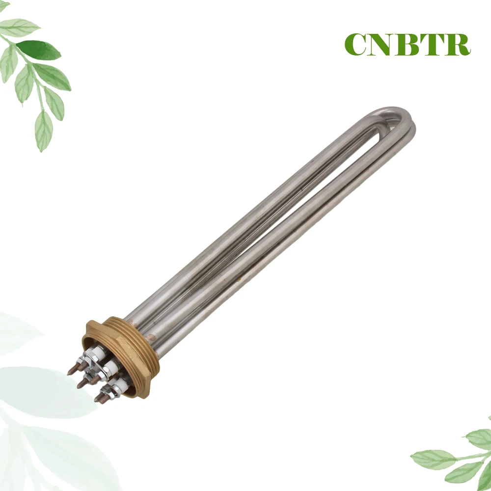 

CNBTR 12" 3U Style 380V 6KW 1.5" Thread Electric Tubular Heating Water Heater Element