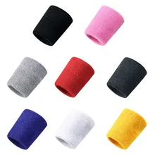 1 шт. браслет дышащий сплошной цвет поглощение пота спортивный защитный браслет новая повязка на руку обертывания
