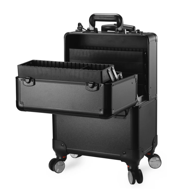 professional rolling makeup train case