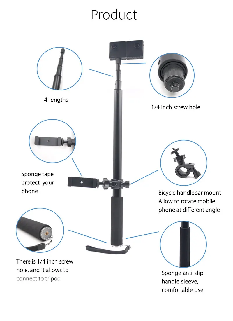Алюминиевый полюс Супер длинная селфи палка с держателем телефона для smartphon/Insta360 One X аксессуары EVO 360 камера 360