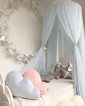 

Round Baby Bed Mosquito Net Dome Hanging Gauze Bed Canopy Mosquito Net Princess Kids Crib Canopy Hanging Play Tent
