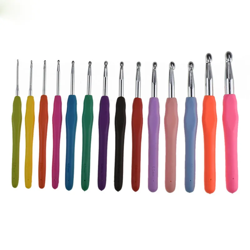 Looen-14Pcs-2-0mm-10mm-Soft-Grip-Handle-Crochet-Hook-Yarn-Weave-Knitting-Needles-Big-Size (1)