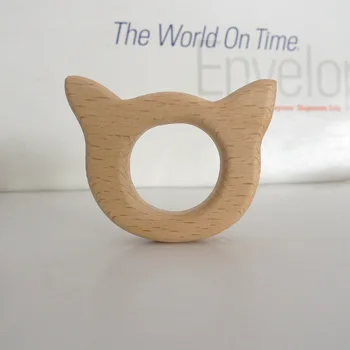 

10PCS LITTLE MONSTER Handmade Natural Beech Wooden Teether Toys