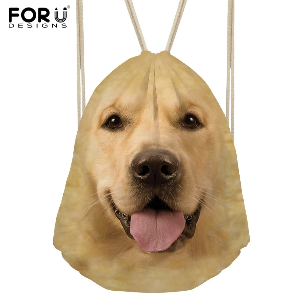 FORUDESIGNS/рюкзак на шнурке с животным рисунком собаки радужные сумки плечо пляжная