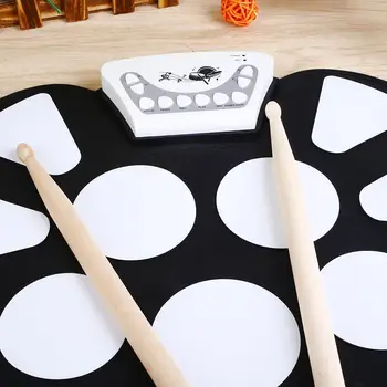 

Portable Electronic Roll Up Drum Pad Instrument Gifts Fun Intellectual