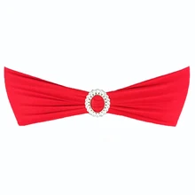 10 шт. лайкра спандекс стул ленты пояс с овальной круглой пряжкой кольцо для свадебных мероприятий украшения