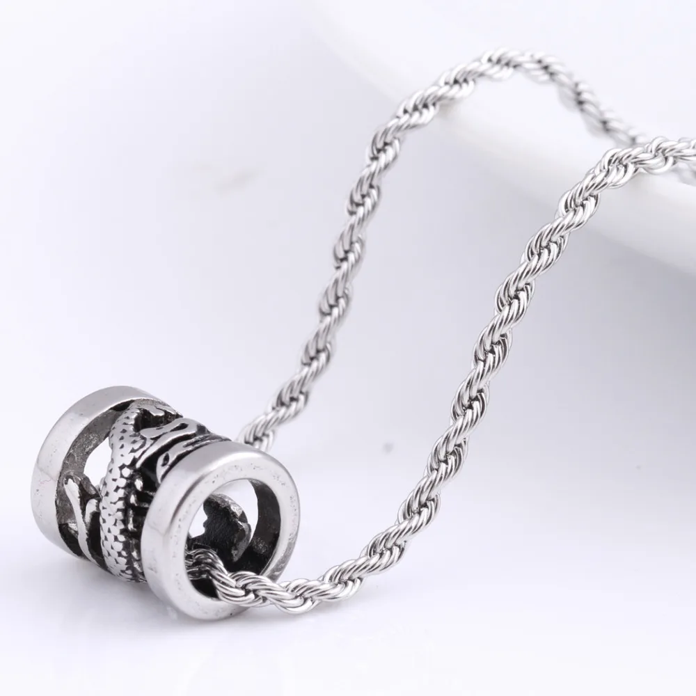 

55cm Length Punk Dragon Pendant Necklace High Quality Stanless Steel Necklace for men