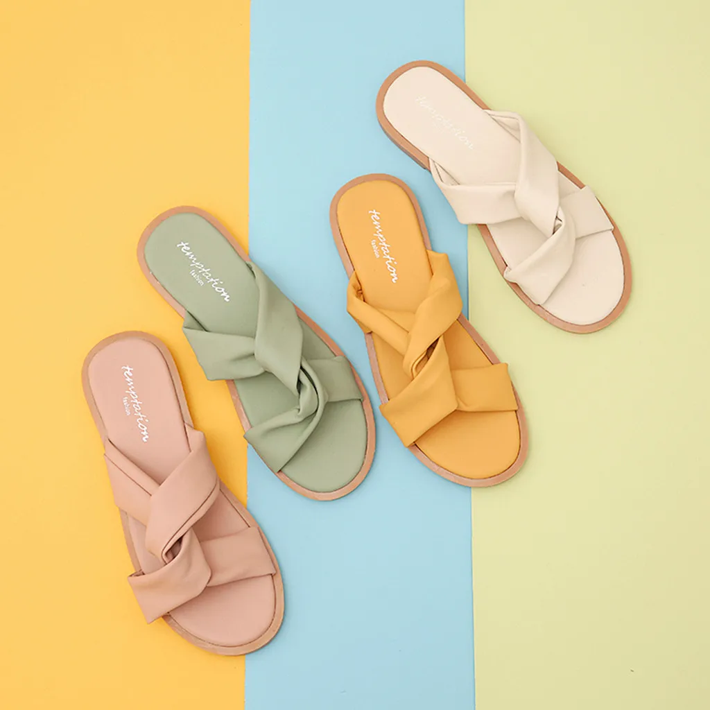 

xiniu Women's Fashion Casual Summer Solid Color Beach Shoes Fashion Flip Flop Middle Platform Flat With Outdoor Slippers #0520