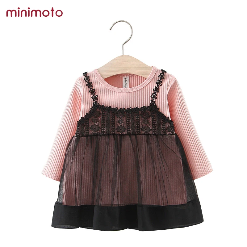 

Autumn Spring Kids Baby Girls Dress Princess Newborn Clothes Toddler Cotton Lace Gauze Long Sleeve Infant Birthday Dresses 0-3Y