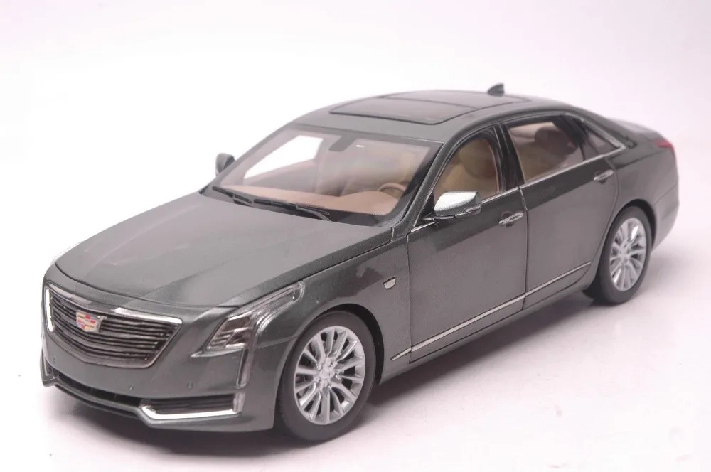 118 Diecast Model for Cadillac CT6 2016 Grey Alloy Toy Car Collection