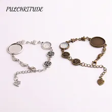 Pulchritude металлический сплав серебра 3 шт. Шарм Сердце Star Fish масштаба Камея DIY руку браслет Fit круглый 20 мм кабошон DIY JewelryC1554