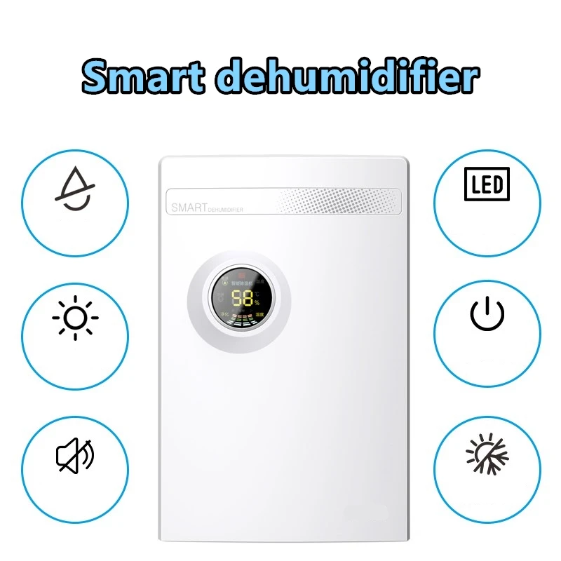 Intelligent Dehumidifiers Show Humidity Temperature Purify Air Dryer Machine Moisture absorb Smart Household Appliances