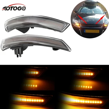 

2pc Dynamic LED Turn Signal Light for ford focus 2009-2011 Side Mirror Blinker Light Car Sequential Mirror for Ford Focus 08-16