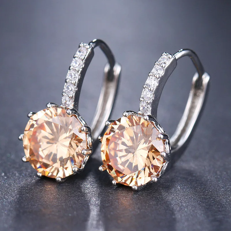 

Women's EarringsTrendy Elegant Fashion 9 Colors CZ Element Stud Earrings for Women Earings Fashion Jewelry Earring