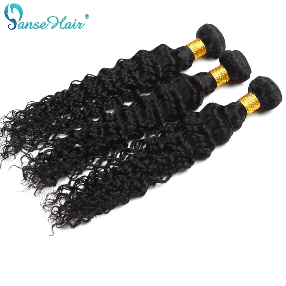

Panse Hair Peruvian Deep Curly Hair Weaving 100% Human Hair Extension 3 Bundles Per Lot 100 g Color 1B Hair Bundles Non remy