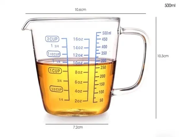 Us 1331 13 Offglass Measuring Cup With A Scaleglass Milk Transparent Heat Bakingcan Microwavered Milk Cupkitchen Measuring Cups For Bar In