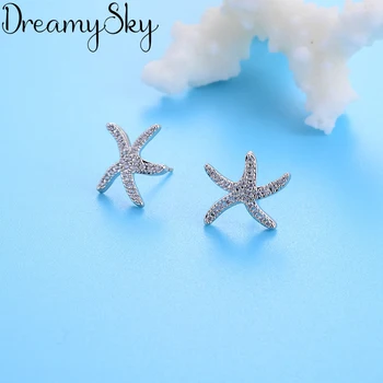 

2019 Fashion Silver Color Starfish Earrings For Women Jewelry Punk Vintage Korean Ladies Earrings Pendientes Brincos
