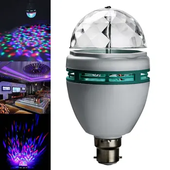 

2018 High Power LED 3W RGB Crystal Automatic Rotating Lamp Stage Light for DJ Disco Bar Ball Aluminum+PC
