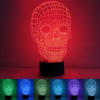 

Free Shipping Unique 3D Special Skeleton Shape LED Table Lamp with USB Power
