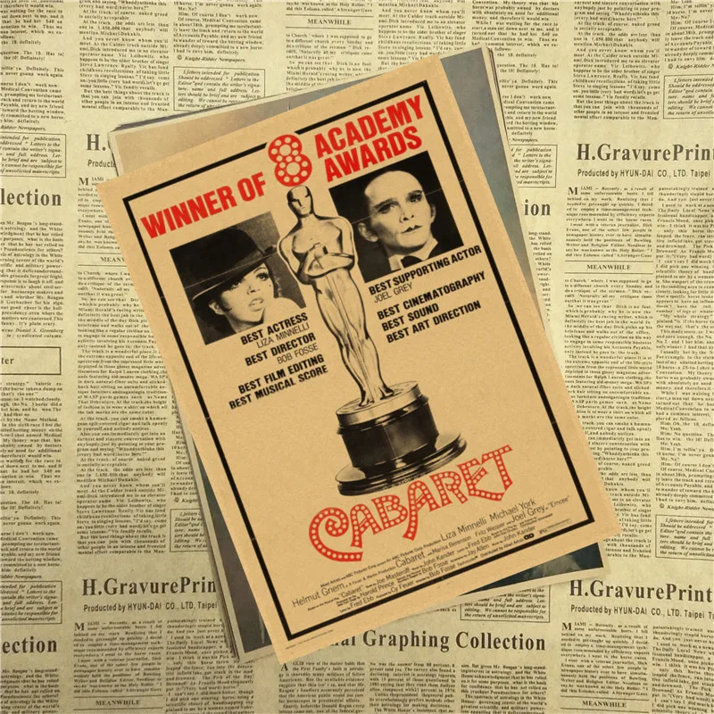 Кабаре 1972/классический постер фильма/крафт бумага/бар постер/ретро