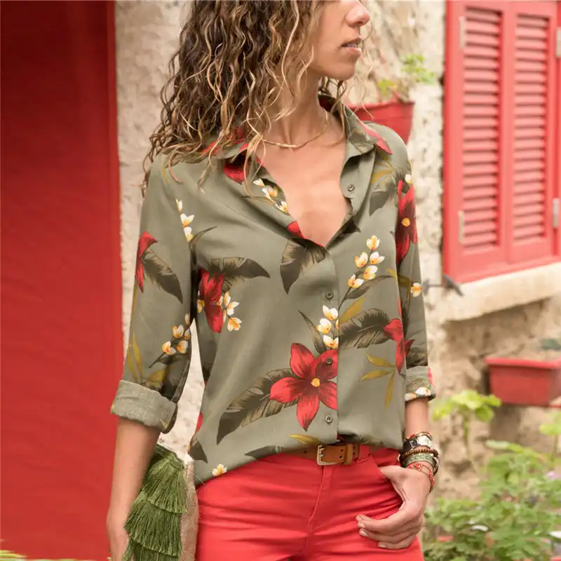 Aachoae Blusas de mujer 2020 de moda de manga larga de