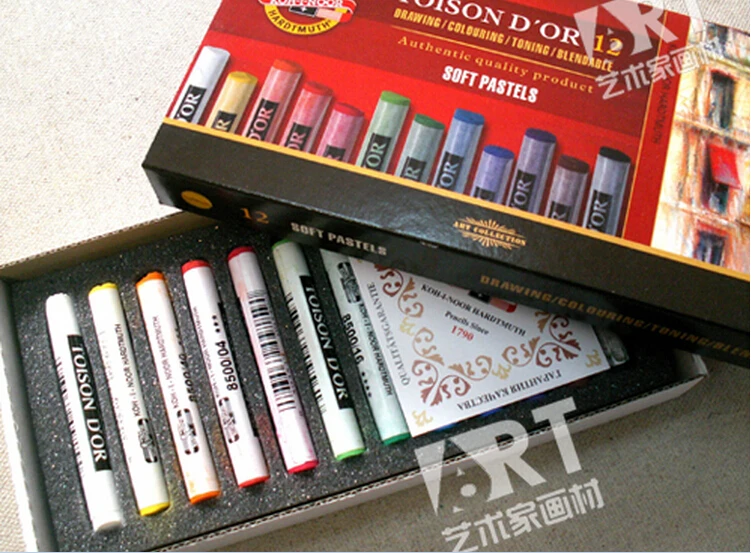 painting crayons koh i noor soft pastel 12 color set art drawing set