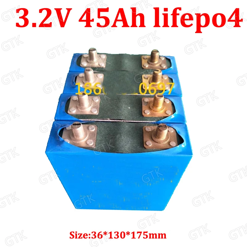 

Lifepo4 3.2v 45Ah lithium battery 45AH 3C high rate for DIY 12V 24v bike Golf cart sightseeing tour bus motorcycle bicycle UPS
