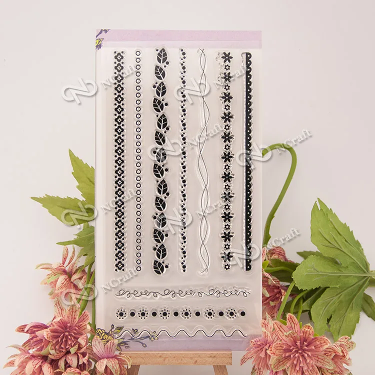 

Lace strip Transparent Clear Silicone Stamp/seal for DIY Scrapbooking/ Album Decorative Clear Stamp Sheets A457