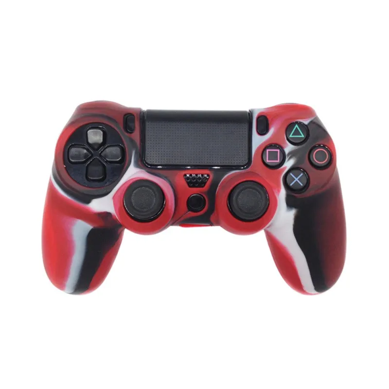 

New Arrival Multi-colors Camouflage Silicone Rubber Case Skin Grip Cover Case For PS4 Controller Joystick Gamepad Outer Case
